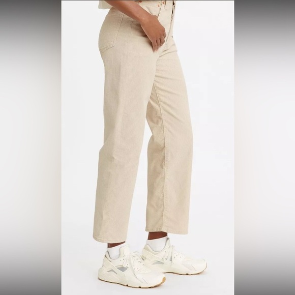 Levi’s Ribcage Straight Crop Pants Jeans Courderoy Women's Bottoms Size 26 - Picture 3 of 9